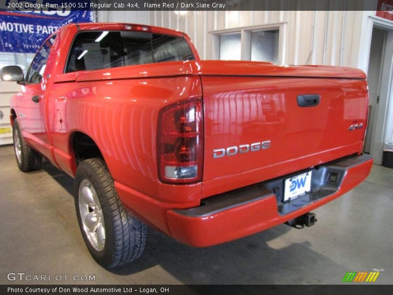 Flame Red / Dark Slate Gray 2002 Dodge Ram 1500 SLT Regular Cab 4x4