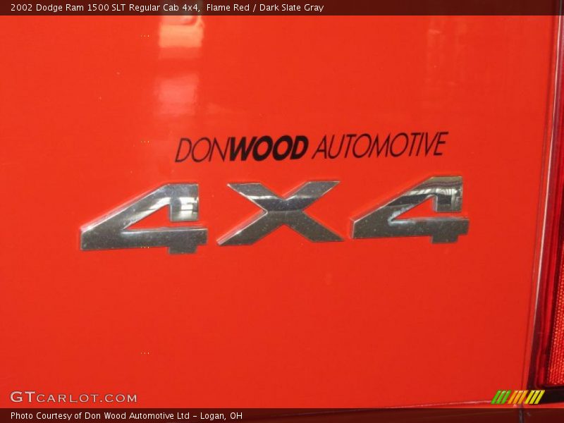Flame Red / Dark Slate Gray 2002 Dodge Ram 1500 SLT Regular Cab 4x4