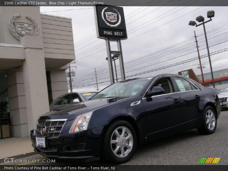 Blue Chip / Light Titanium/Ebony 2008 Cadillac CTS Sedan