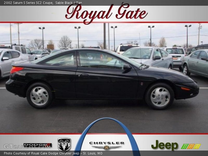 Sable Black / Tan 2002 Saturn S Series SC2 Coupe