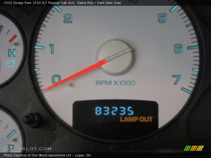 Flame Red / Dark Slate Gray 2002 Dodge Ram 1500 SLT Regular Cab 4x4