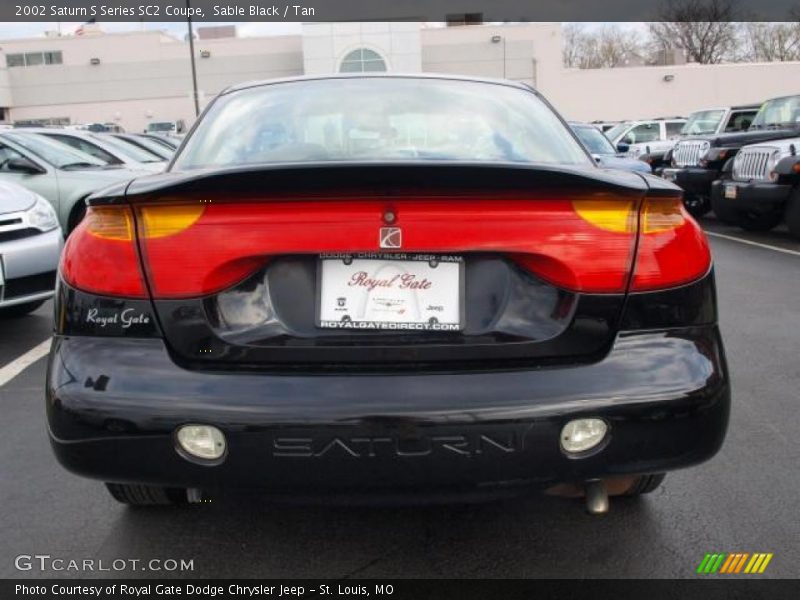 Sable Black / Tan 2002 Saturn S Series SC2 Coupe