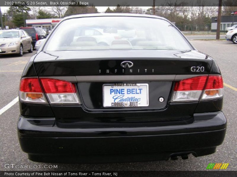 Black Obsidian / Beige 2002 Infiniti G 20 Sedan