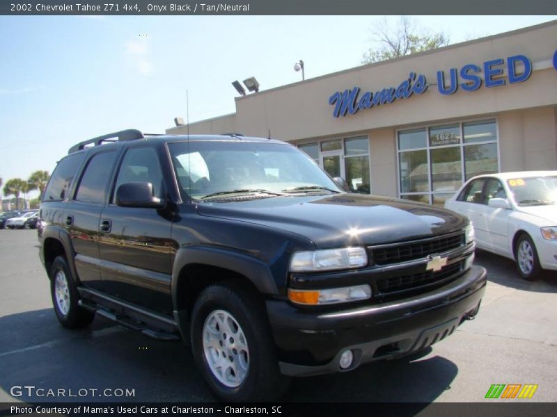 Onyx Black / Tan/Neutral 2002 Chevrolet Tahoe Z71 4x4