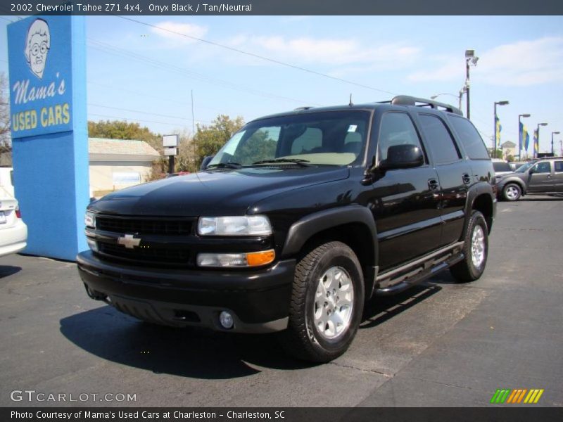 Onyx Black / Tan/Neutral 2002 Chevrolet Tahoe Z71 4x4