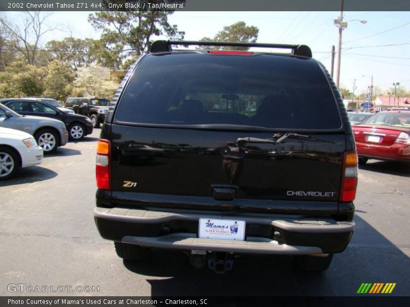 Onyx Black / Tan/Neutral 2002 Chevrolet Tahoe Z71 4x4