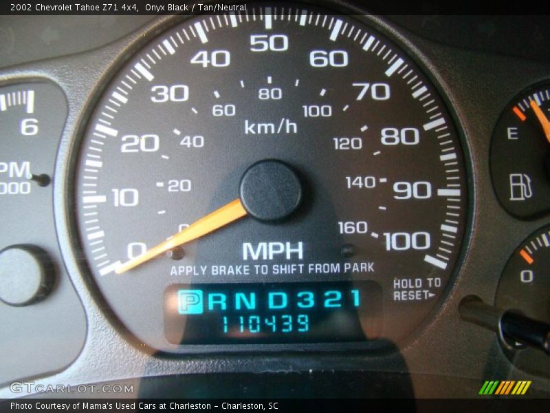 Onyx Black / Tan/Neutral 2002 Chevrolet Tahoe Z71 4x4