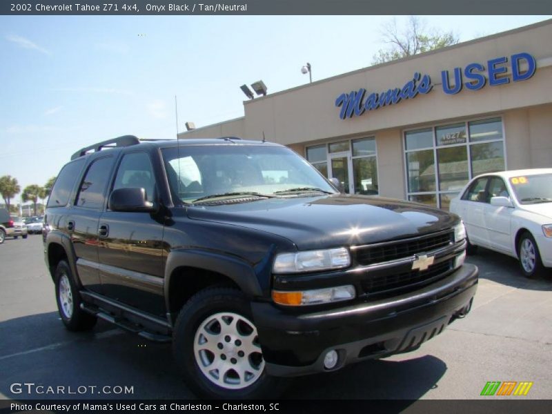 Onyx Black / Tan/Neutral 2002 Chevrolet Tahoe Z71 4x4