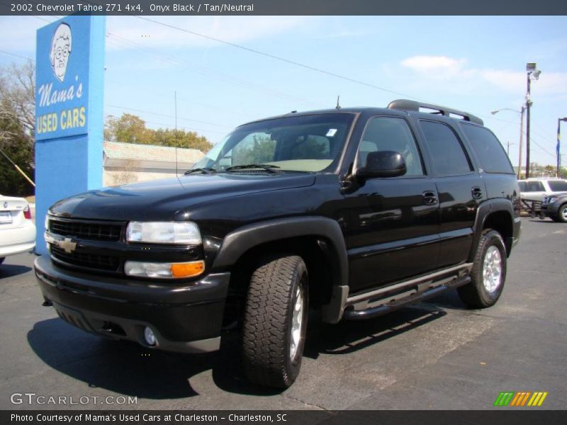 Onyx Black / Tan/Neutral 2002 Chevrolet Tahoe Z71 4x4