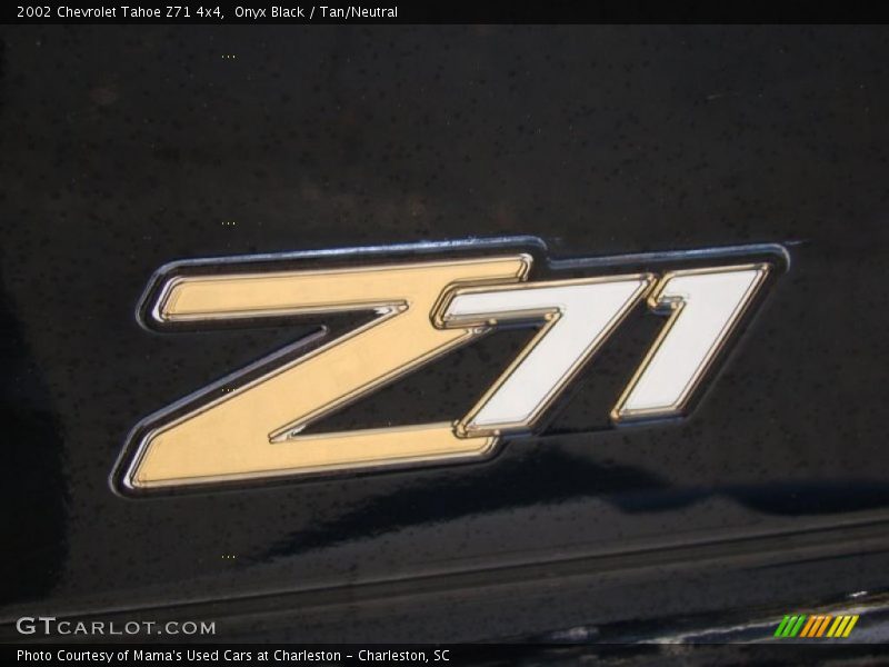 Onyx Black / Tan/Neutral 2002 Chevrolet Tahoe Z71 4x4