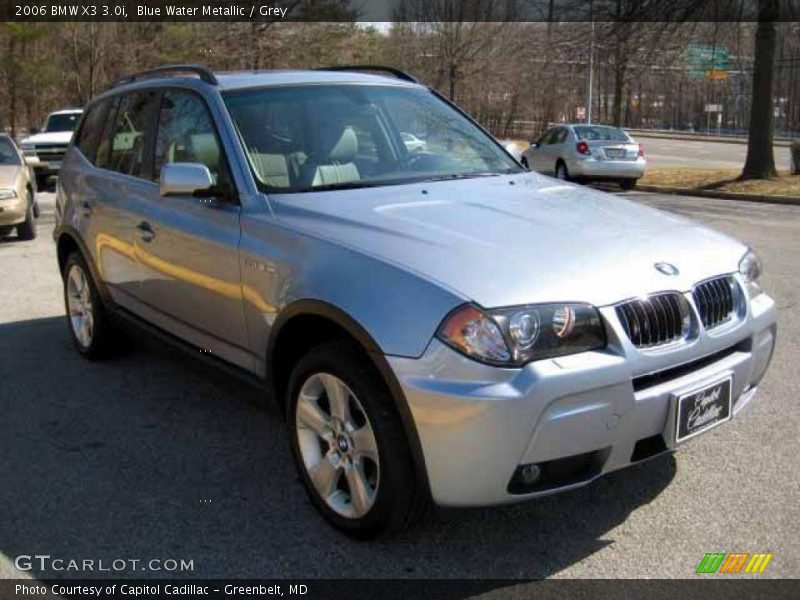 Blue Water Metallic / Grey 2006 BMW X3 3.0i