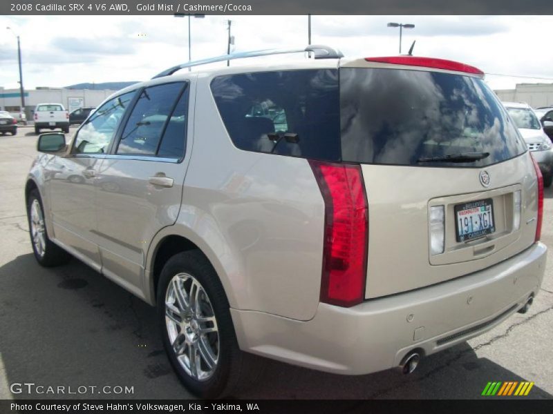 Gold Mist / Cashmere/Cocoa 2008 Cadillac SRX 4 V6 AWD