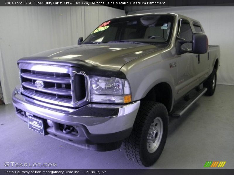 Arizona Beige Metallic / Medium Parchment 2004 Ford F250 Super Duty Lariat Crew Cab 4x4