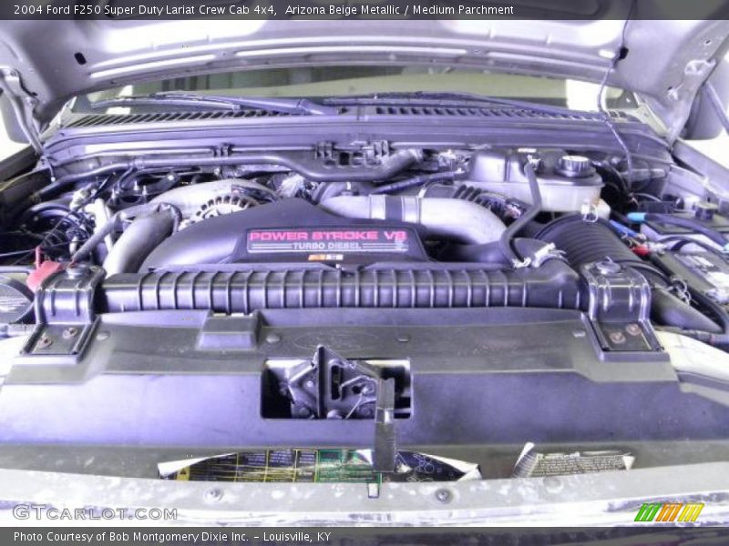 Arizona Beige Metallic / Medium Parchment 2004 Ford F250 Super Duty Lariat Crew Cab 4x4