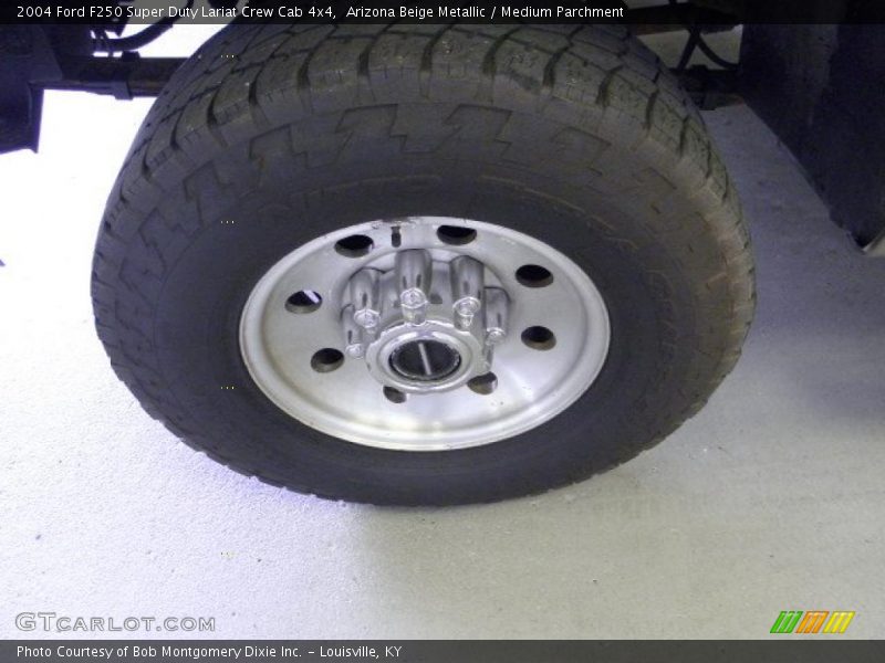 Arizona Beige Metallic / Medium Parchment 2004 Ford F250 Super Duty Lariat Crew Cab 4x4