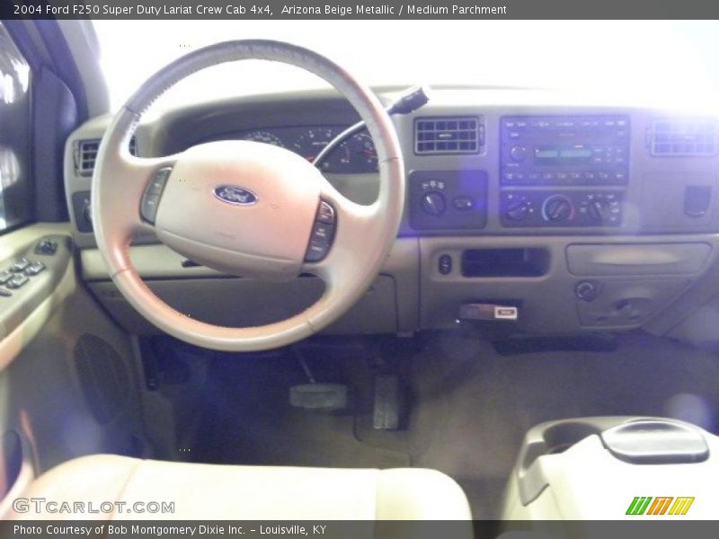 Arizona Beige Metallic / Medium Parchment 2004 Ford F250 Super Duty Lariat Crew Cab 4x4