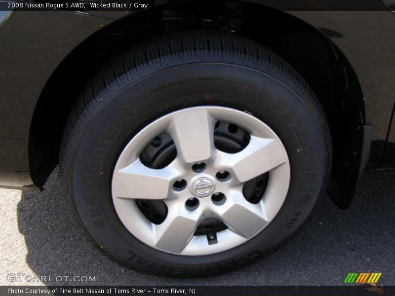 Wicked Black / Gray 2008 Nissan Rogue S AWD