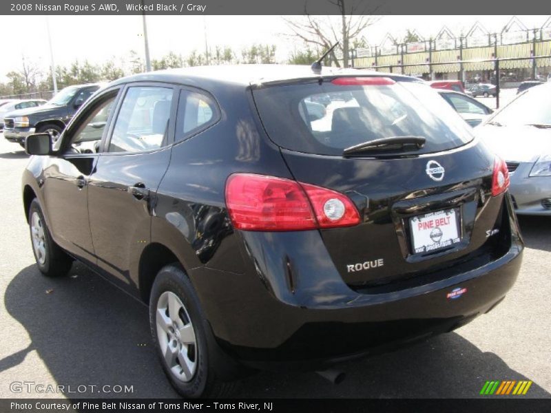 Wicked Black / Gray 2008 Nissan Rogue S AWD
