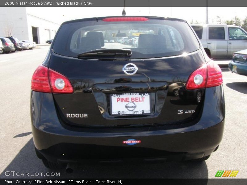 Wicked Black / Gray 2008 Nissan Rogue S AWD