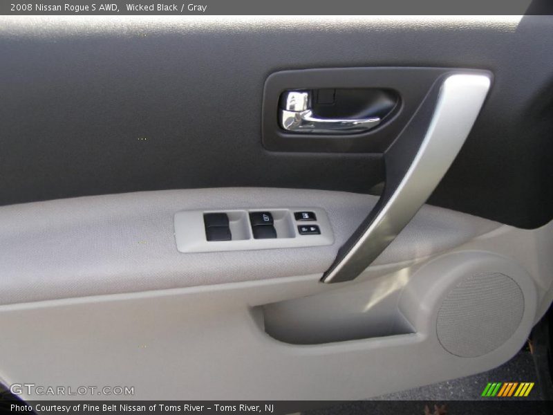 Wicked Black / Gray 2008 Nissan Rogue S AWD