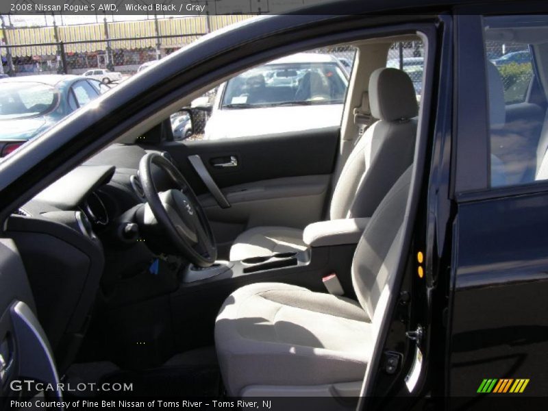 Wicked Black / Gray 2008 Nissan Rogue S AWD