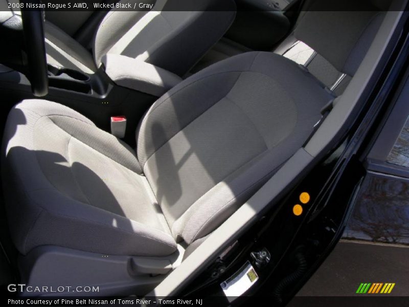 Wicked Black / Gray 2008 Nissan Rogue S AWD
