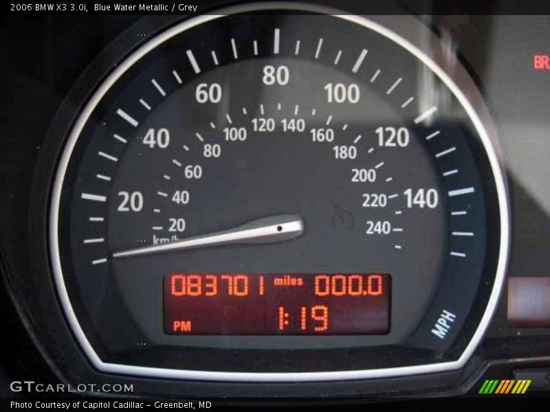 Blue Water Metallic / Grey 2006 BMW X3 3.0i