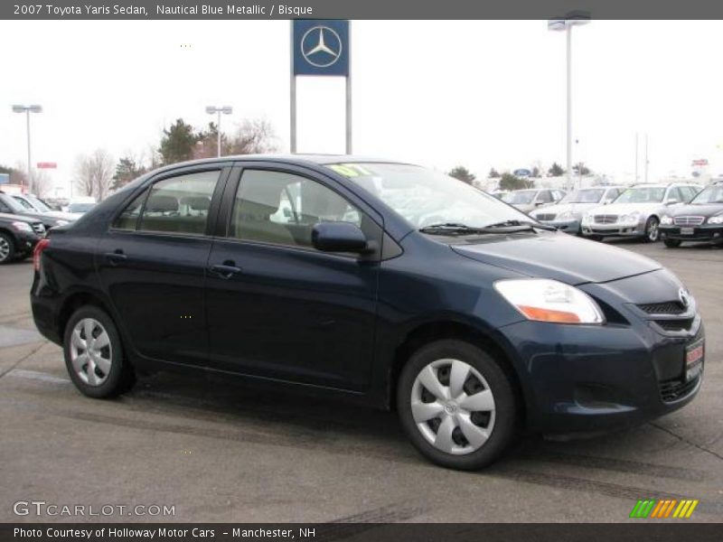 Nautical Blue Metallic / Bisque 2007 Toyota Yaris Sedan