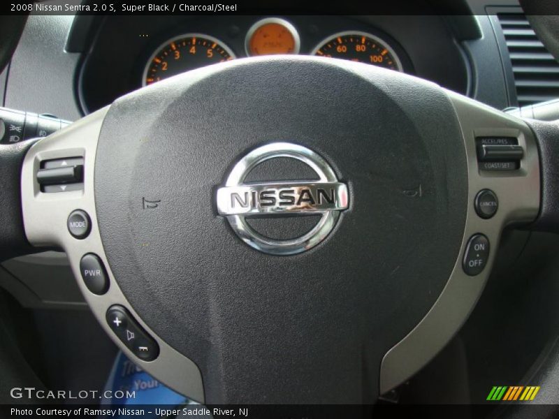 Super Black / Charcoal/Steel 2008 Nissan Sentra 2.0 S