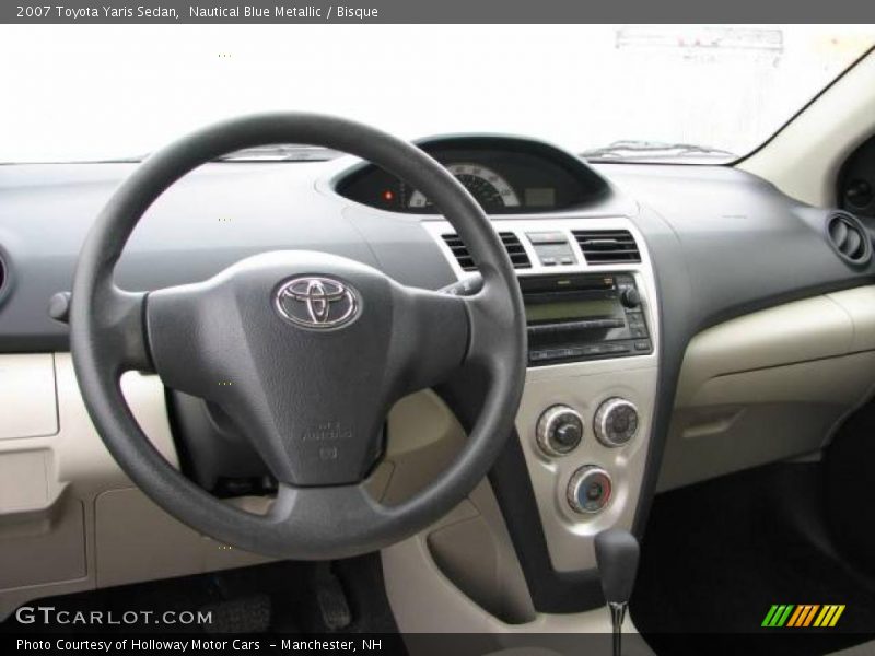 Nautical Blue Metallic / Bisque 2007 Toyota Yaris Sedan