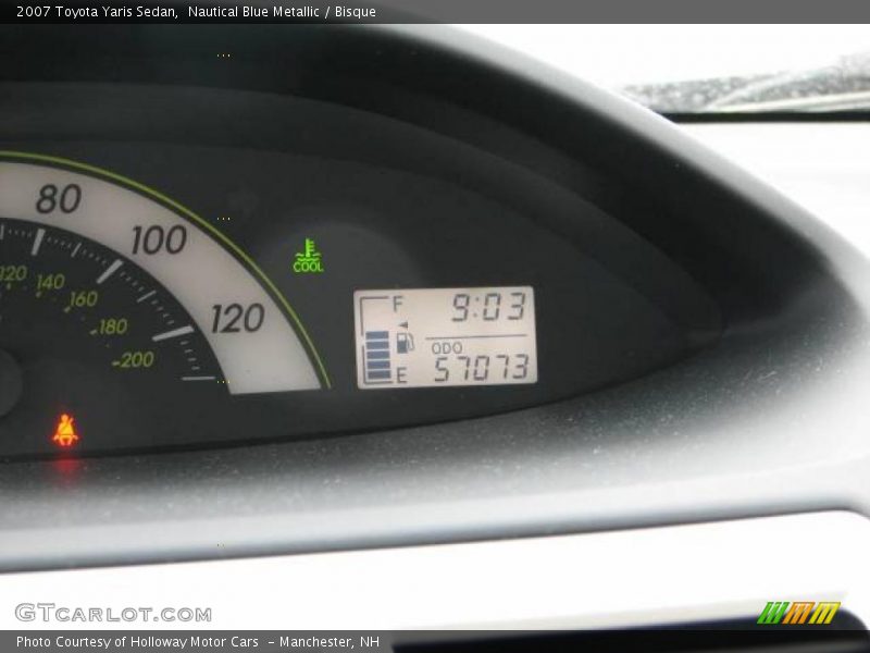 Nautical Blue Metallic / Bisque 2007 Toyota Yaris Sedan