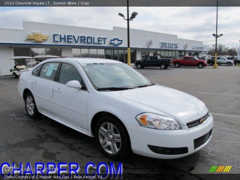 Summit White / Gray 2010 Chevrolet Impala LT