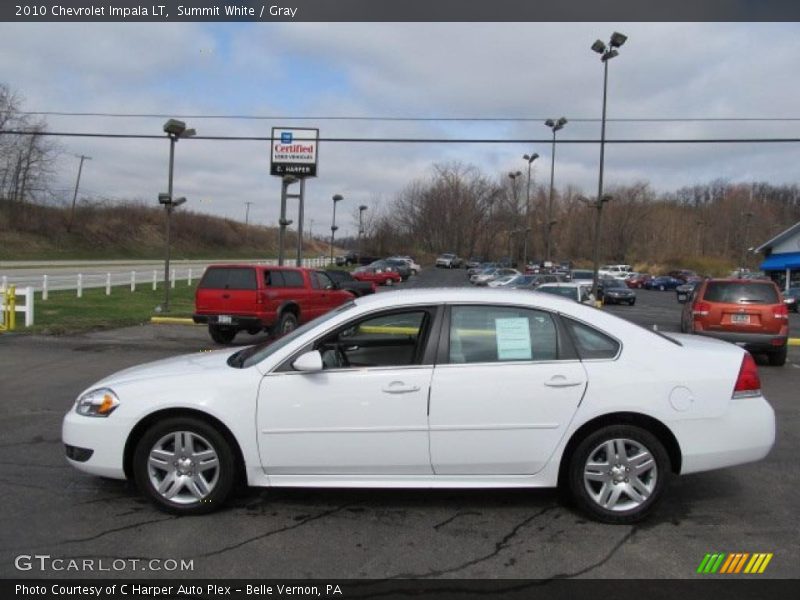 Summit White / Gray 2010 Chevrolet Impala LT