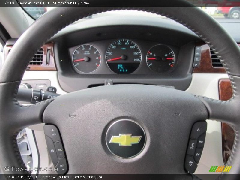 Summit White / Gray 2010 Chevrolet Impala LT