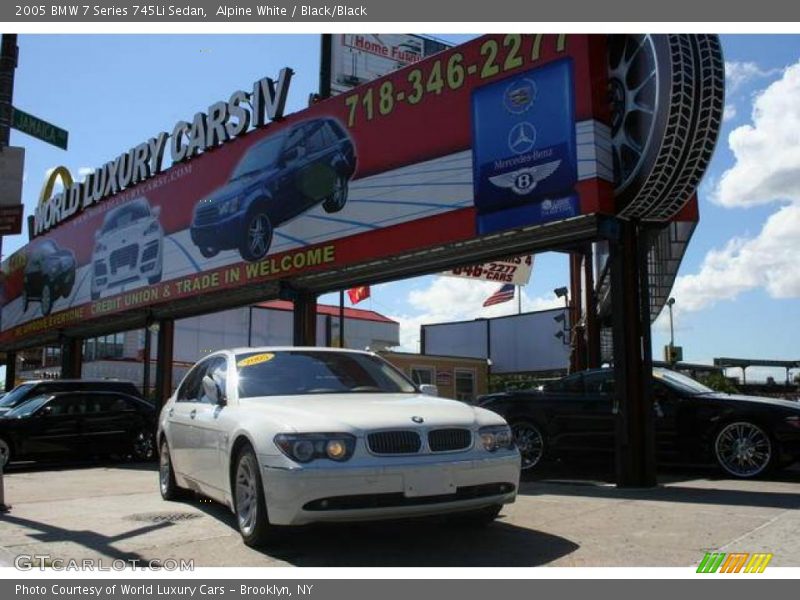 Alpine White / Black/Black 2005 BMW 7 Series 745Li Sedan