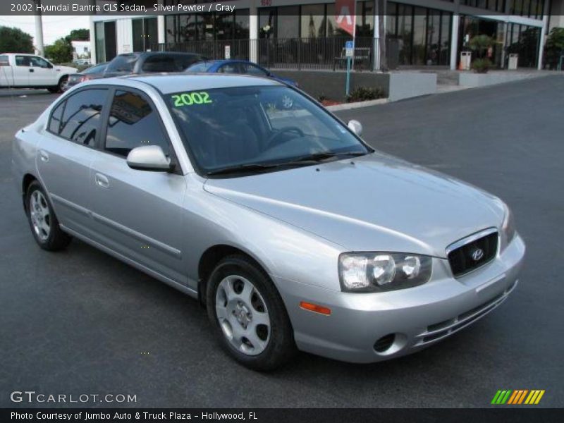 Silver Pewter / Gray 2002 Hyundai Elantra GLS Sedan