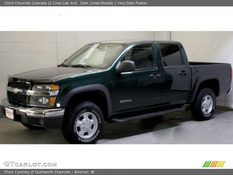 Dark Green Metallic / Very Dark Pewter 2004 Chevrolet Colorado LS Crew Cab 4x4