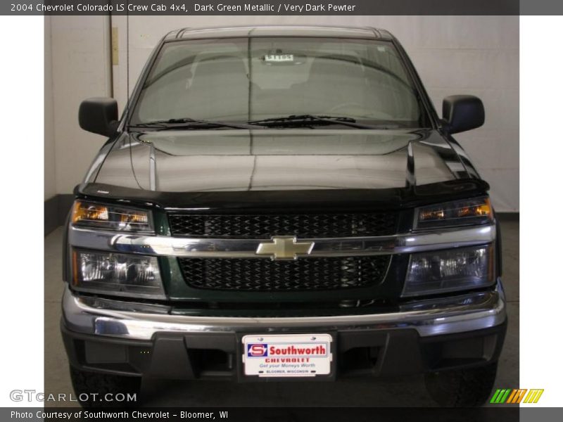 Dark Green Metallic / Very Dark Pewter 2004 Chevrolet Colorado LS Crew Cab 4x4