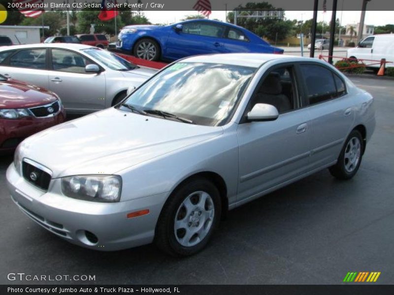 Silver Pewter / Gray 2002 Hyundai Elantra GLS Sedan