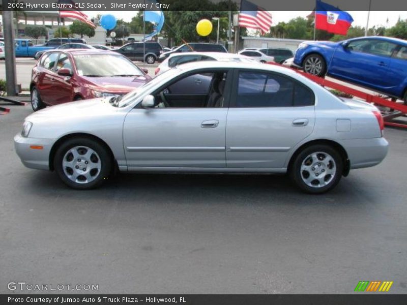 Silver Pewter / Gray 2002 Hyundai Elantra GLS Sedan