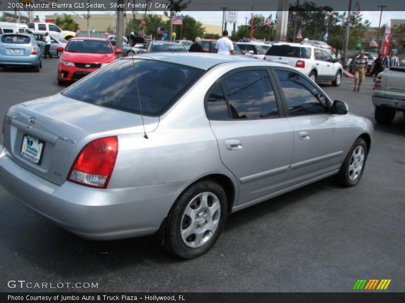 Silver Pewter / Gray 2002 Hyundai Elantra GLS Sedan