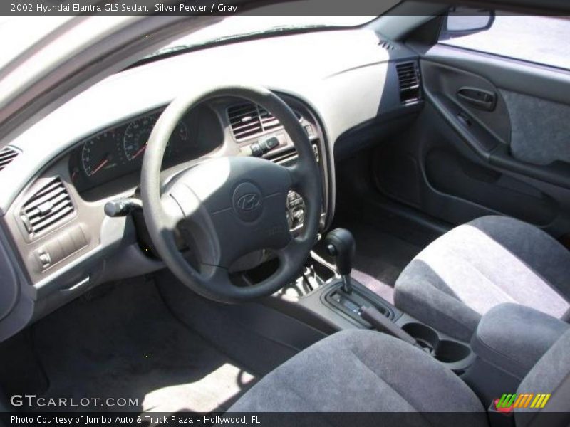 Silver Pewter / Gray 2002 Hyundai Elantra GLS Sedan