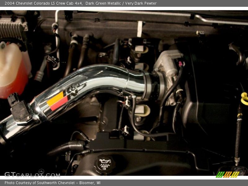 Dark Green Metallic / Very Dark Pewter 2004 Chevrolet Colorado LS Crew Cab 4x4