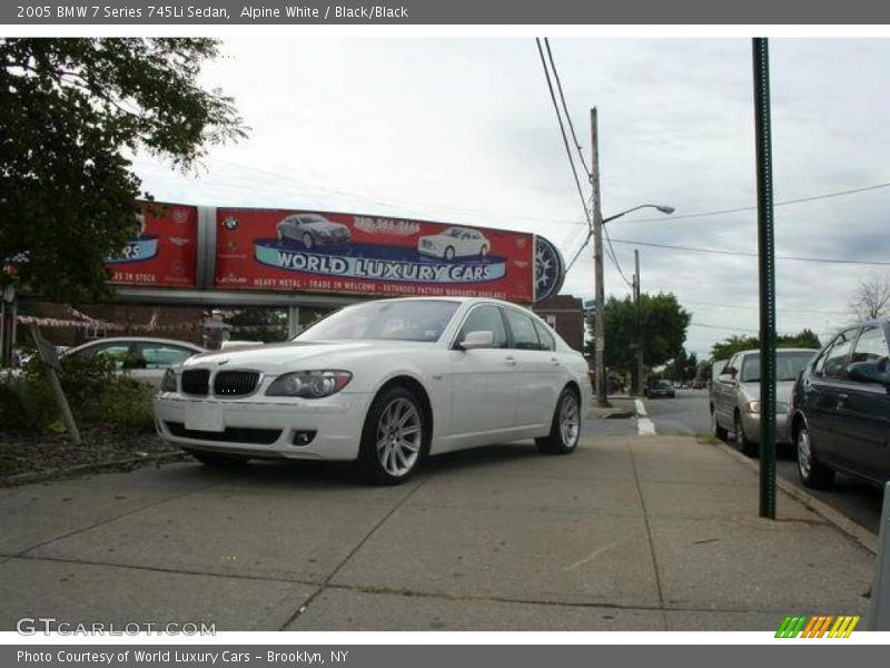 Alpine White / Black/Black 2005 BMW 7 Series 745Li Sedan