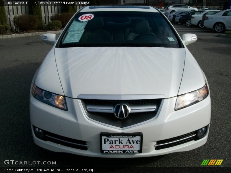 White Diamond Pearl / Taupe 2008 Acura TL 3.2