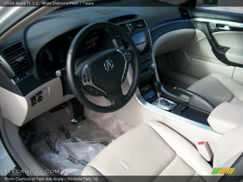 White Diamond Pearl / Taupe 2008 Acura TL 3.2