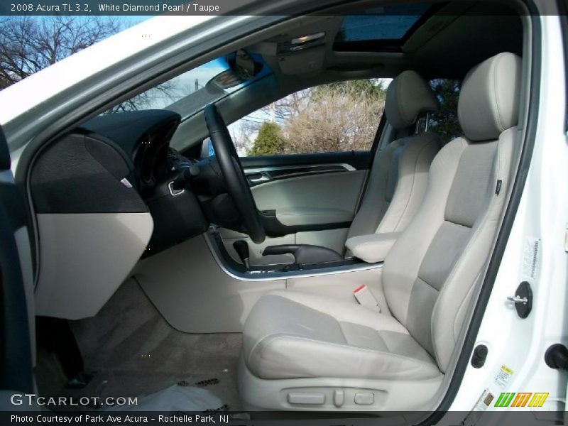 White Diamond Pearl / Taupe 2008 Acura TL 3.2