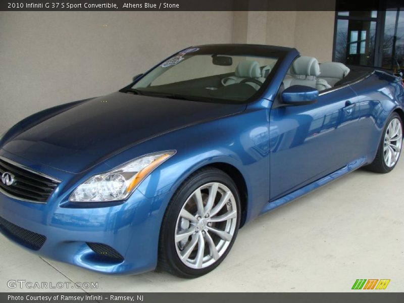 Athens Blue / Stone 2010 Infiniti G 37 S Sport Convertible
