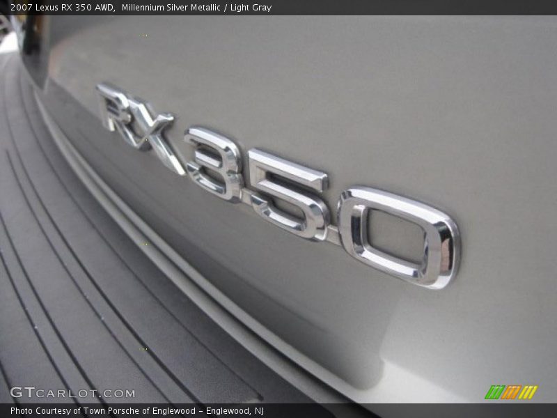 Millennium Silver Metallic / Light Gray 2007 Lexus RX 350 AWD