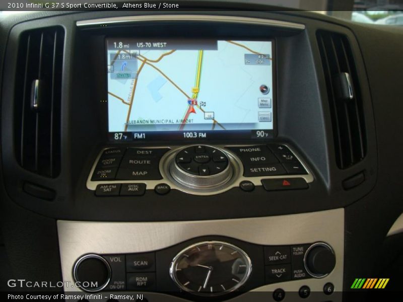 Navigation of 2010 G 37 S Sport Convertible